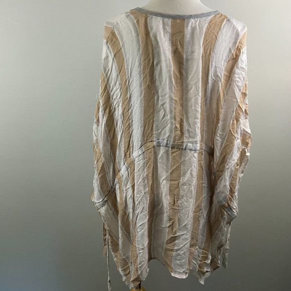 NWT MELROSE + MARKET Cream Striped Long Cardigan (O/S) - Picture 5 of 8